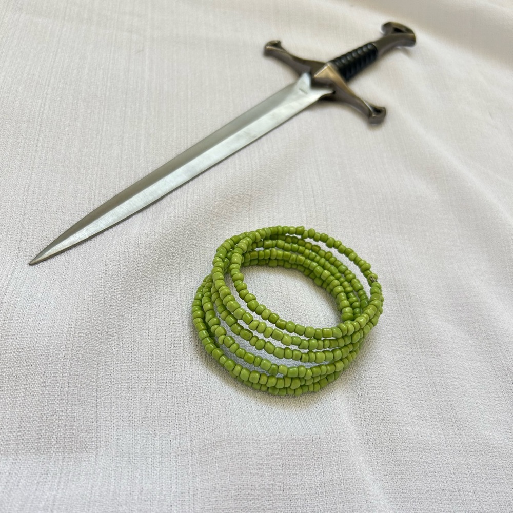 Gorgeous green beaded handmade bracelet💚